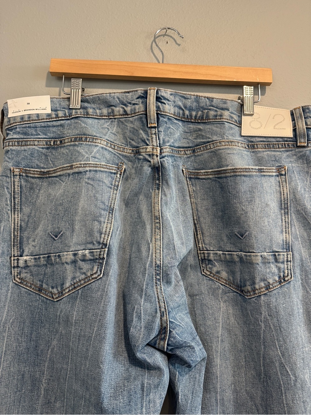 Hudson X Brandon Williams Light Wash Distressed Kick Flare Jack Jeans NEW 38 - Picture 5 of 11